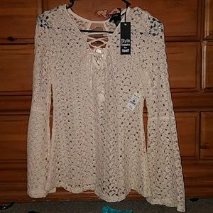 See through long sleeve shirt